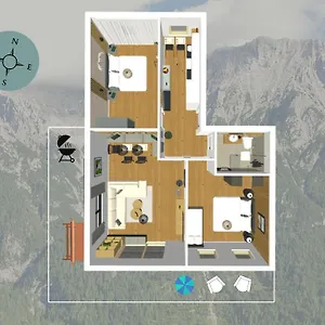 Apartment Karwendelsuite - 5 Sterne Mit Bestem Bergblick, Zentrumsnah & Ruhig Gelegen, Familienfreundlich, Mittenwald